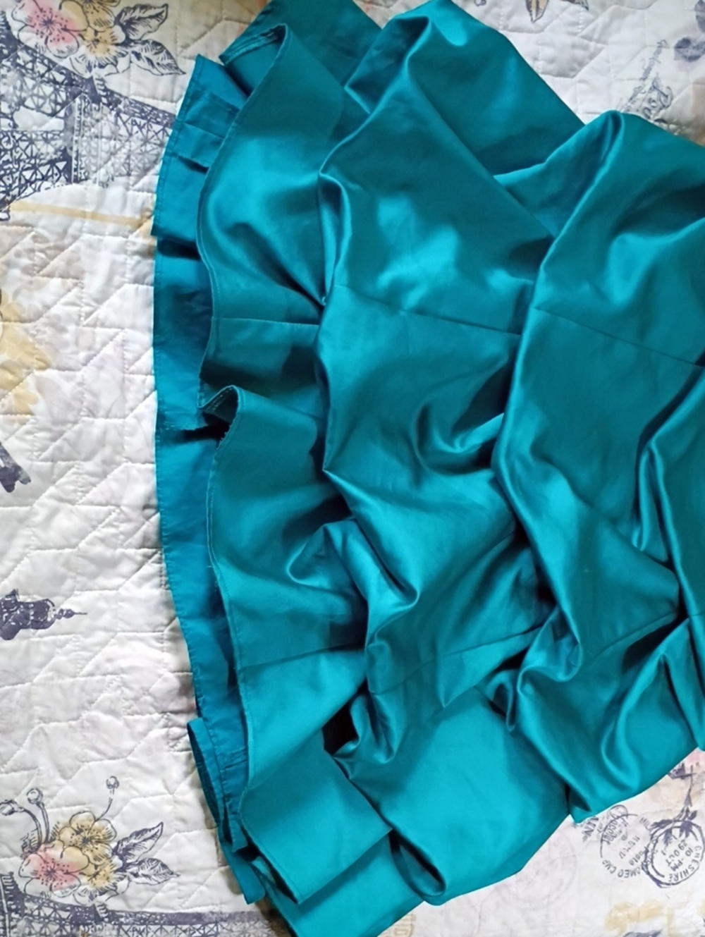 David's Bridal Teal Evening Kids  Dress - Picture 4 of 10